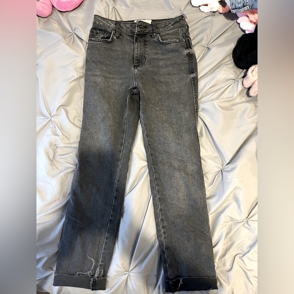 These are free people jeans!! Amazing quality, worn in but so nice!